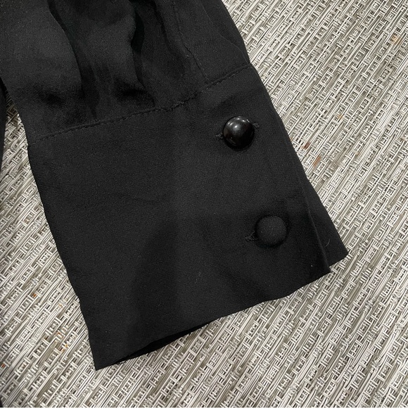 Derek Lam 10 Crosby Silk Choker Blouse Size 4 Black Women’s Designer Top - Picture 7 of 10